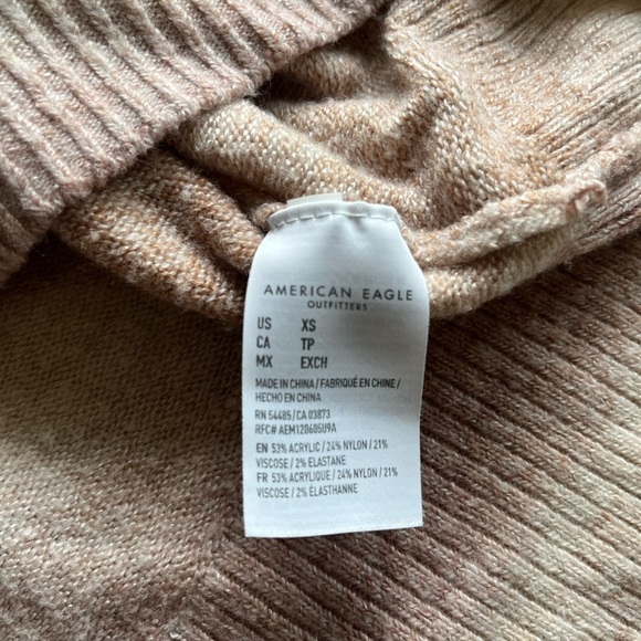 American Eagle Outfitters Pink Ombre Cowl Neck Sweater Hi Low Hemline Size XS - Picture 11 of 14